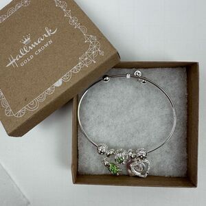Hallmark Charm Bracelet‎ Sterling Silver Heart Nana Engraved Beads